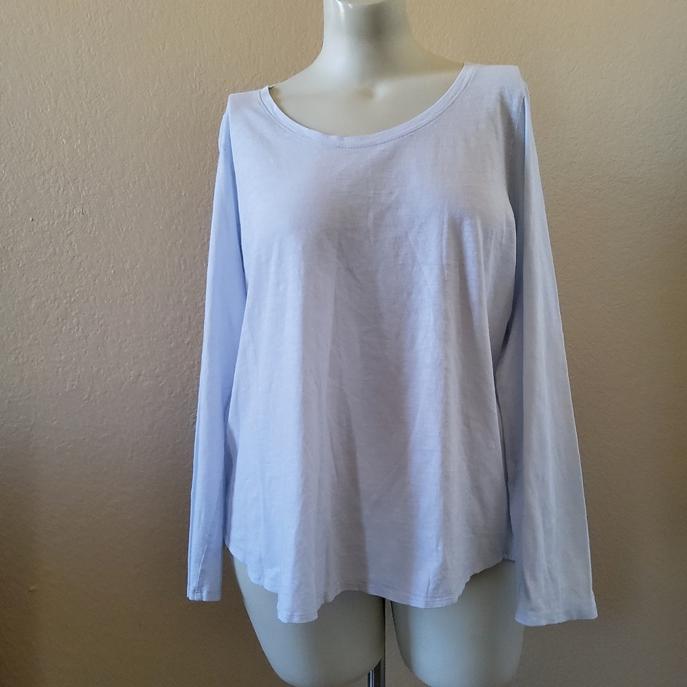 Eileen Fisher Organic Cotton Long Sleeve Tee White